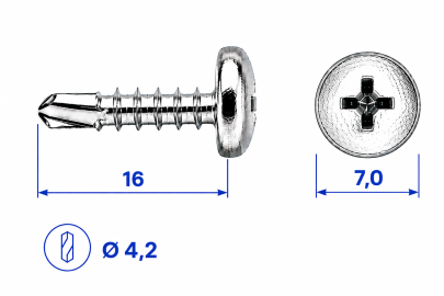 VIJAK DIN 7504 N 4,2x16
